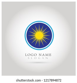 Sun Rays & Sunshine Logo. Symbol & Icon Vector Template.