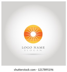 Sun Rays & Sunshine Logo. Symbol & Icon Vector Template.