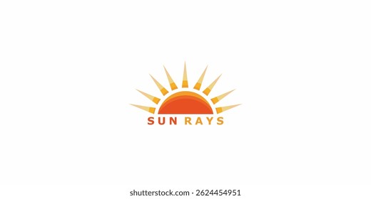 sun rays symbol logo illustration