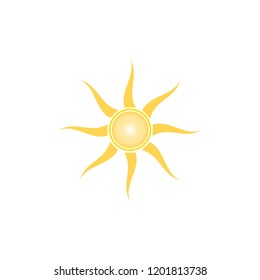 sun with rays. vector