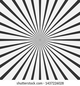 Sun rays. White and black beam style background. Seamless texture. Vector illustration