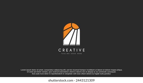 Sun Rays windows logo design vector inspiration.