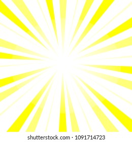 Sun rays yellow background, vector illustration