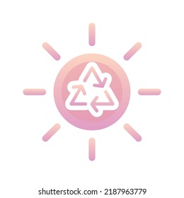 sun recycle logo gradient design template icon element