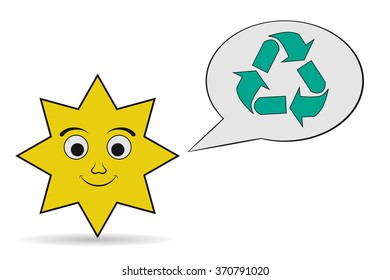 sun recycling icon