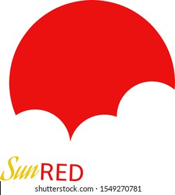 Sun red logo company, modern logo