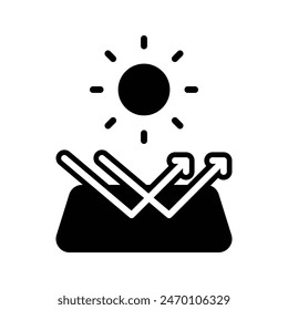 sun reflection symbol of sun protection icon vector design good for website and mobile app