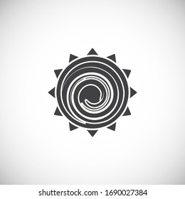Sun related icon on background for graphic and web design. Creative illustration concept symbol for web or mobile app.