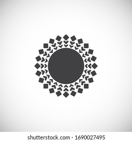 Sun related icon on background for graphic and web design. Creative illustration concept symbol for web or mobile app.