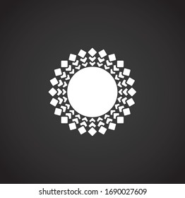 Sun related icon on background for graphic and web design. Creative illustration concept symbol for web or mobile app.