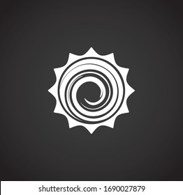 Icono relacionado con el sol en el fondo para diseño gráfico y web. Símbolo de concepto de ilustración creativa para aplicación web o móvil.