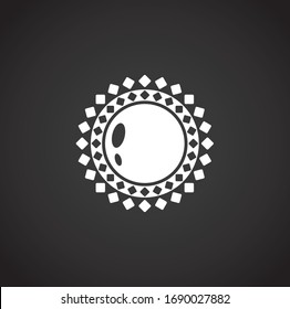 Sun related icon on background for graphic and web design. Creative illustration concept symbol for web or mobile app.