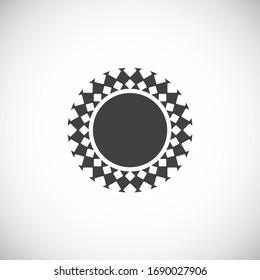 Sun related icon on background for graphic and web design. Creative illustration concept symbol for web or mobile app.