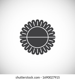 Sun related icon on background for graphic and web design. Creative illustration concept symbol for web or mobile app.
