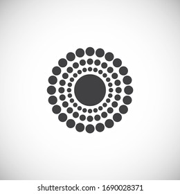 Sun related icon on background for graphic and web design. Creative illustration concept symbol for web or mobile app.