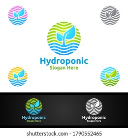 Sun Rise Hydroponic Botanical Gardener Logo Design
