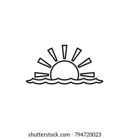 sun rise icon illustration isolated vector sign symbol