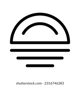 Sun Rise Icon Vector Symbol Design Illustration
