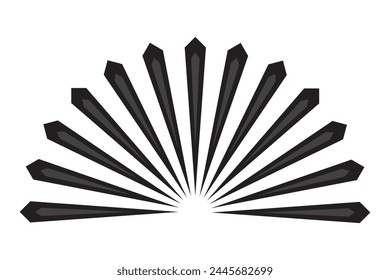 Sun rise light round decoration elements. Circular beams vector.  Sunburst design elements collection. Vector illustration. Abstract line circle vector background.	