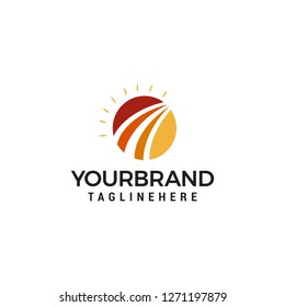 Sun rise Logo Design Template