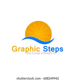 Sun Rise Logo Vector Design