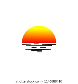 sun rise and sun set logo