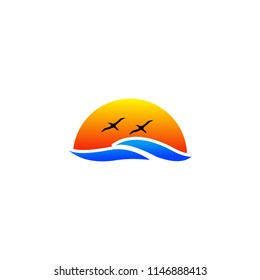 sun rise and sun set logo