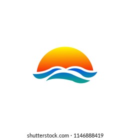 sun rise and sun set logo