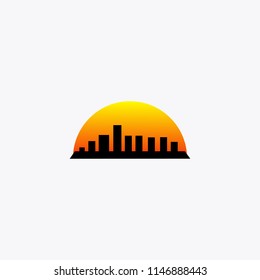 sun rise and sun set logo