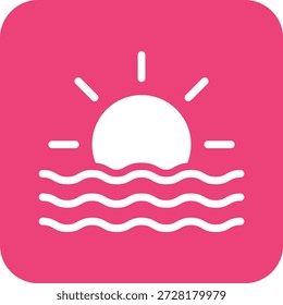 Ilustração de design de ícone de vetor ascendente do sol