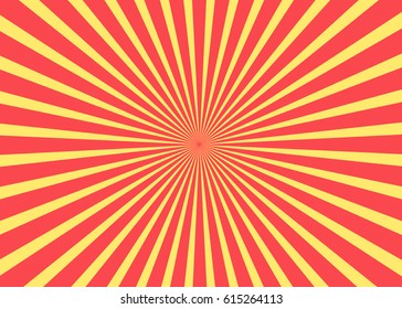 Sun Rise. Vector Shapes. Sunny Background. Rising Sun Pattern. Striped Abstract Illustration. Sunburst.