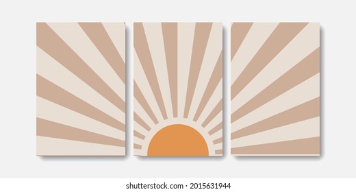 Sun rise wall art decoration set