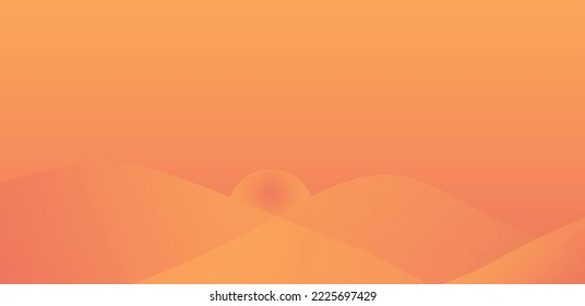 Sonne auf orangefarbenem Hintergrund. für Poster, Banner, Wallpaper, Karten, Flyer