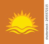 Sun Rising Vector Illustration Design