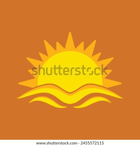 Sun Rising Vector Illustration Design