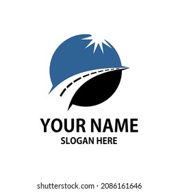 DISEÑO INTERESANTE DE LOGOTIPO SUN ROAD ABSTRACT UTILIZADO PARA EMPRESAS