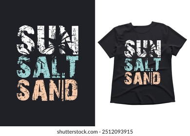 sun salt sand Eps, summer beach vacation, Png, jpeg, Cut file, Cricut, Silhouette, Print, Instant download, Sun San Salt Eps, Vector, illustration