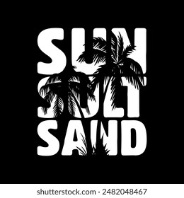 Sun salt sand summer beach t shirt design. Great for greeting card, invitations, tapestry for printing on T-shirts , mugs and more.