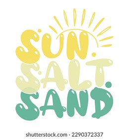 Sun salt sand with sunset