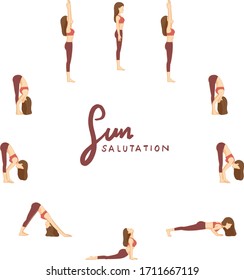 saludo sol Póliza de yoga - aislamiento yoga pose Surya Namaskara