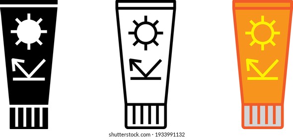 Sun screen icon, Sun block icon