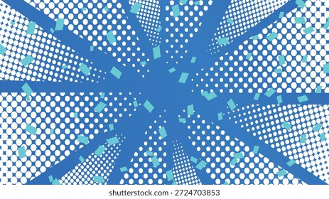 Sun Screen Tone Dot Yellowish Blue Background