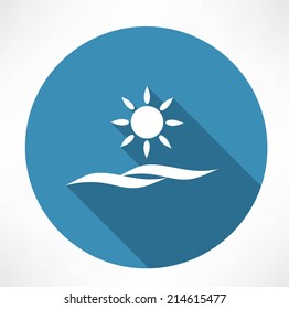 sun and sea icon