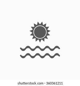 sun and sea icon