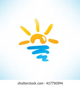 sun and sea icon