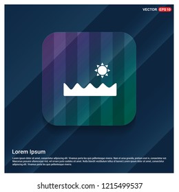Sun and Sea Icon - Free vector icon