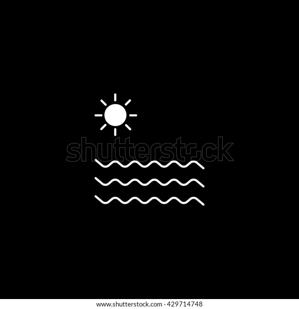 sun sea icon on black background stock vector royalty free 429714748 https www shutterstock com image vector sun sea icon on black background 429714748