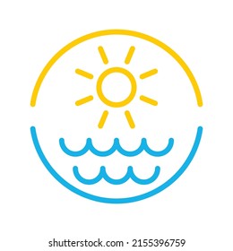 Sonne und Meer - Vektorgrafik