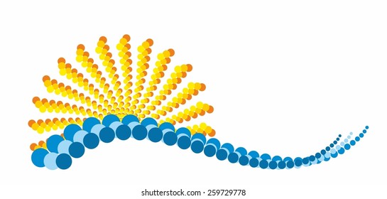 Sun and sea logo