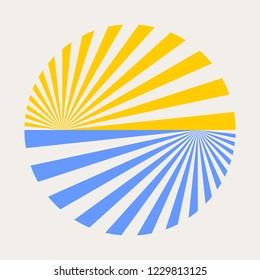 Sun and sea logo design